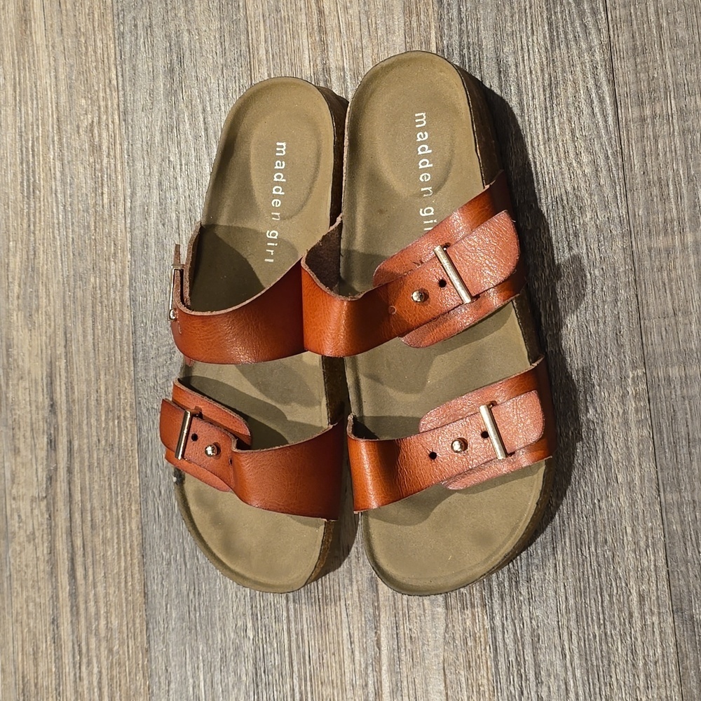 Madden Girl Women's Brown Slides‎ Sandals Size 6.5​ - Picture 6 of 9